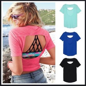 PINK VS Backless tee